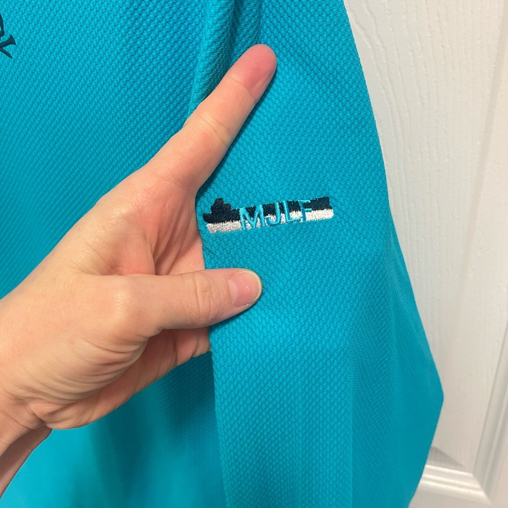 G/FORE Turquoise Quarter Zip Pullover - Picture 4 of 12
